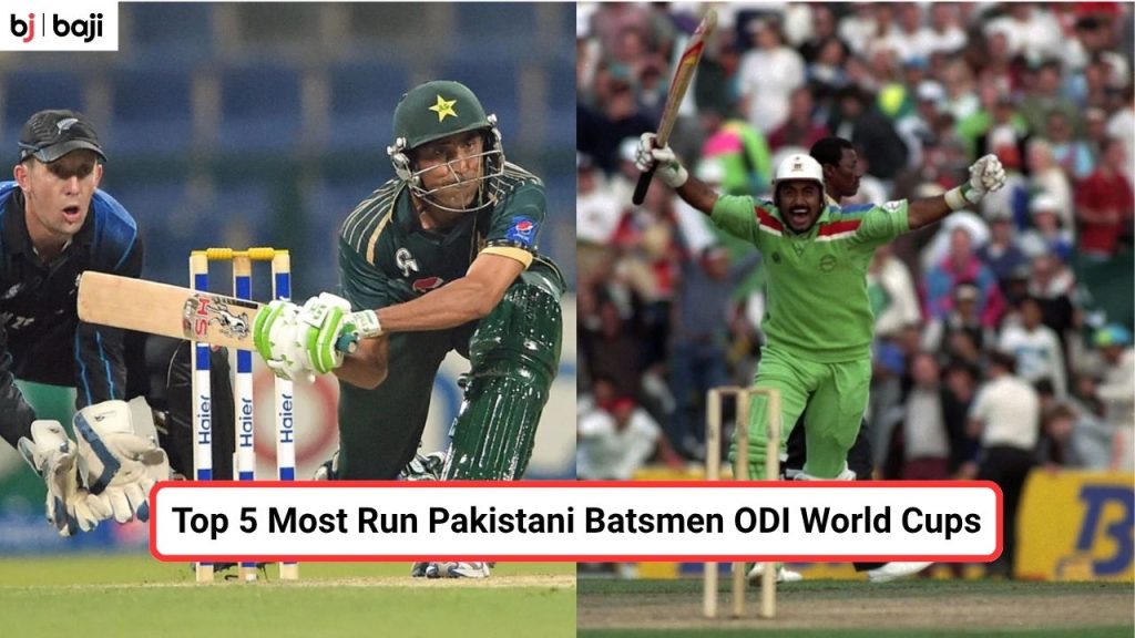 Most Run Pakistani Batsmen ODI World Cups
